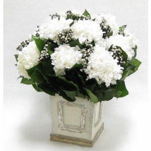 Rosdorf Park Mixed Floral Centerpiece in Wooden Mini Square Container with Inset BVZ1207